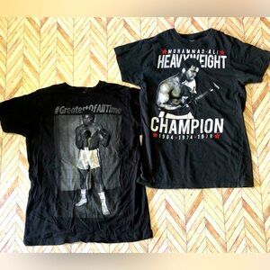 Muhammad Ali Graphic Blk/Wht Tee Bundle (2) Black Size Small. ALI